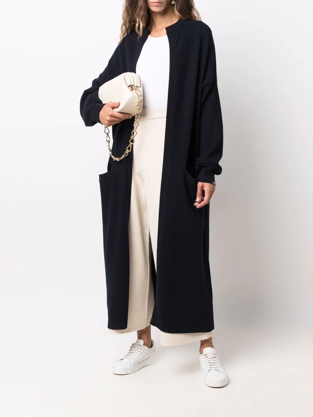 longline drop shoulder cardigan - 3