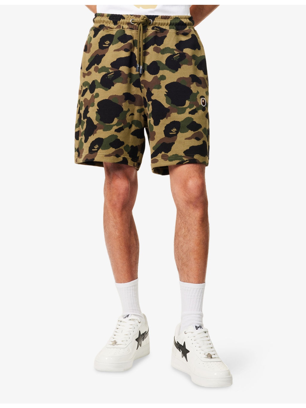 Camouflage Two-Welt-Pockets Cotton-Jersey Shorts - 3