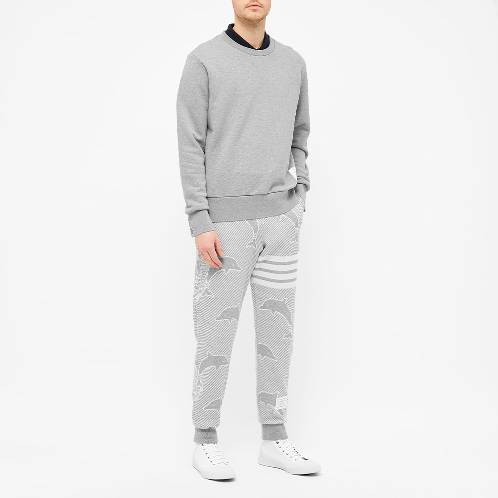 Thom Browne Dolphin Jacquard Four Bar Sweat Pant - 7