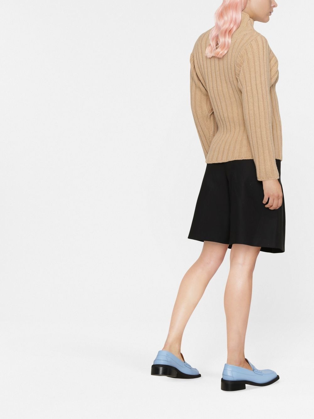 high-neck ribbed jumper - 4