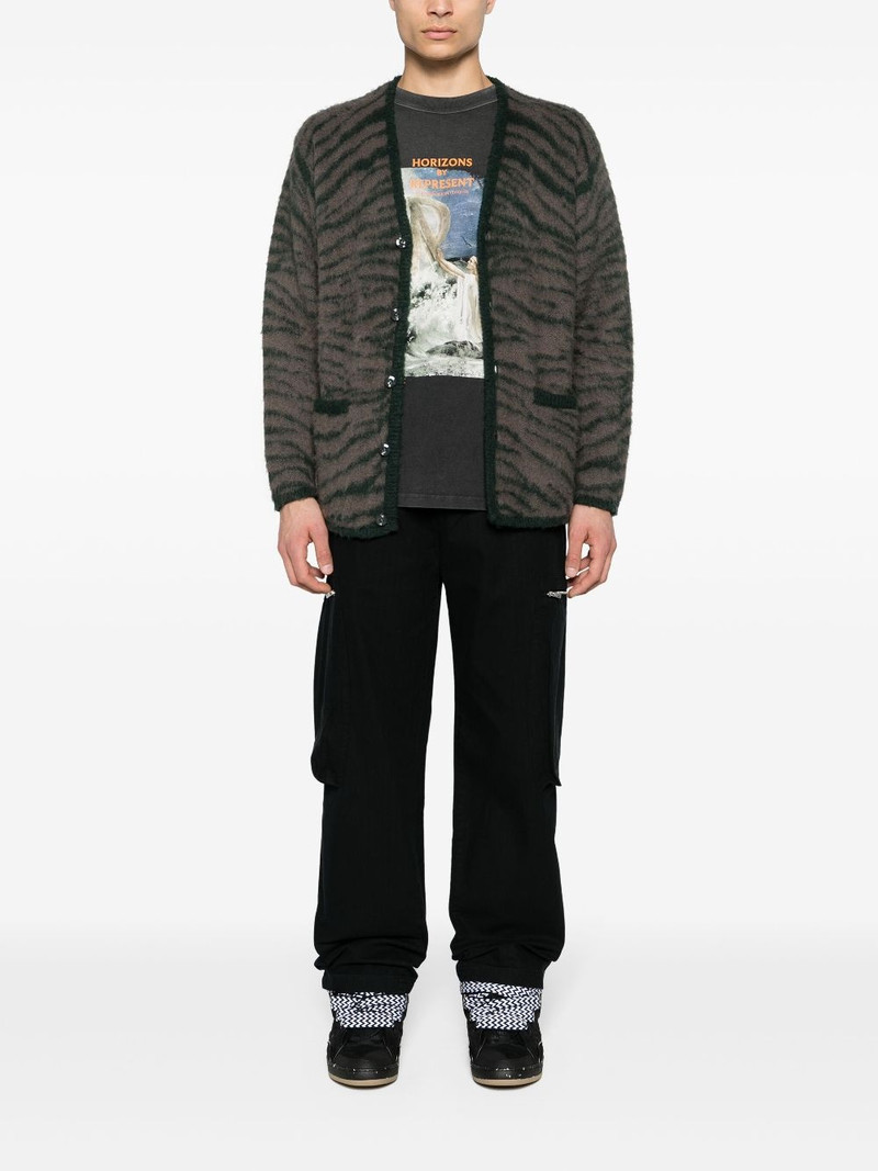 REPRESENT herringbone straight-leg trousers outlook