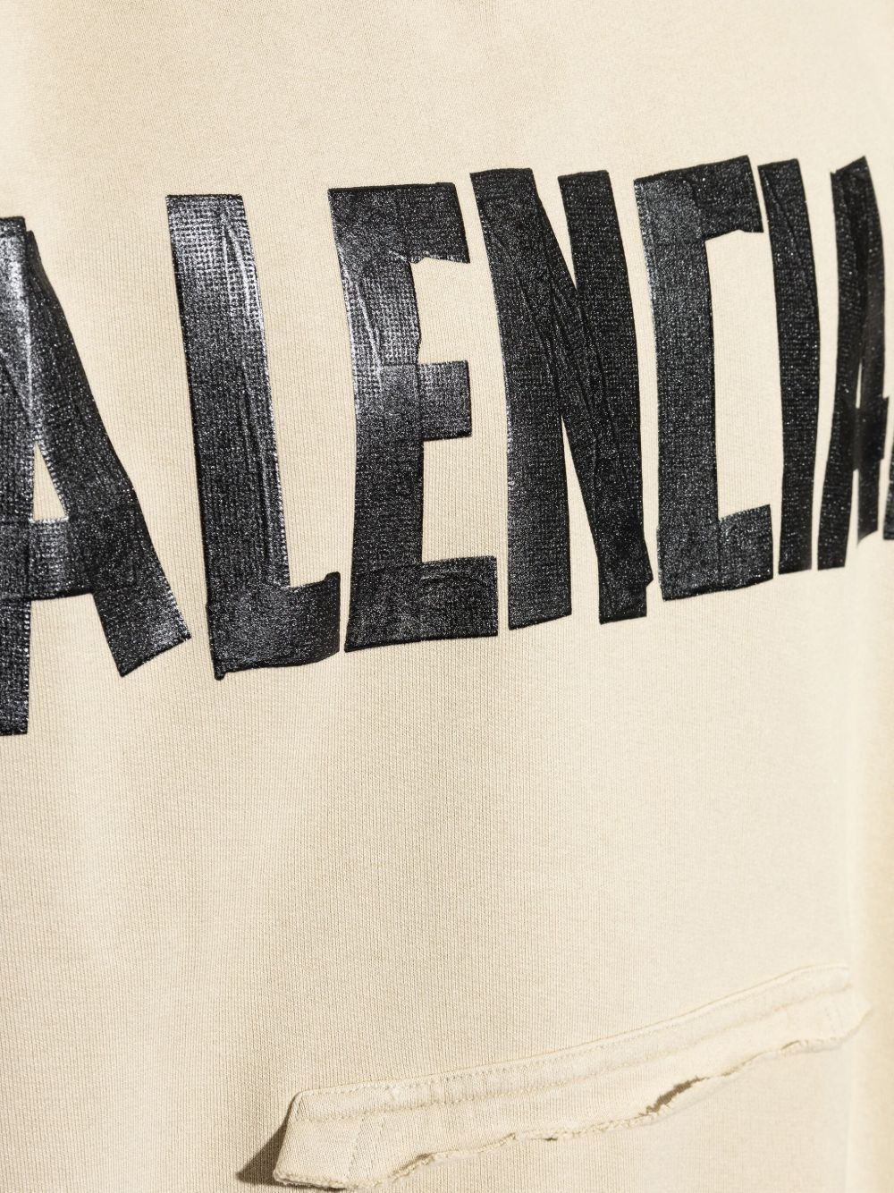 logo-print frayed-hem hoodie - 5