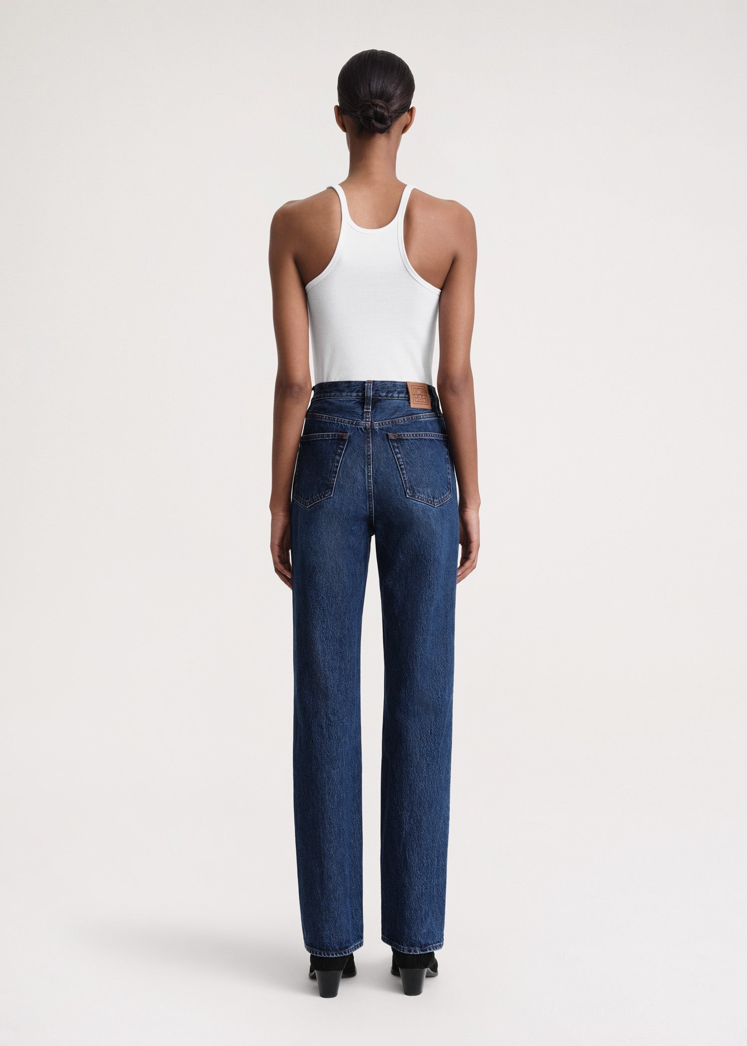 Scoop neck rib tank white - 4