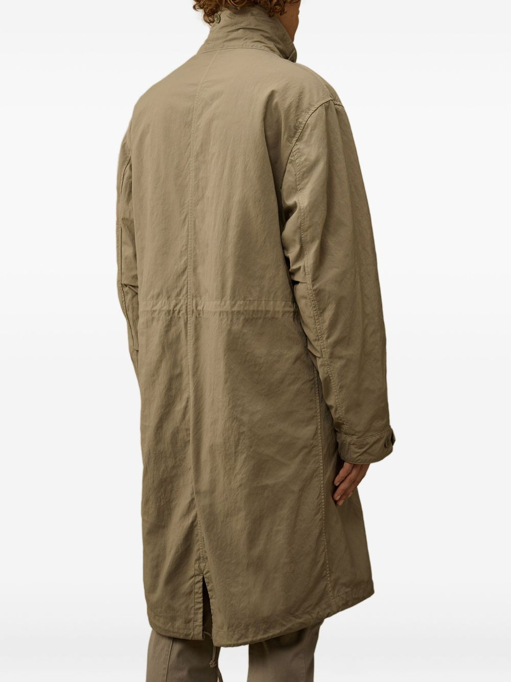 quilted-lined buttoned coat - 4
