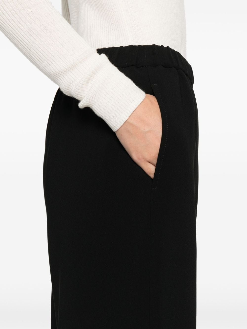 crepe elasticated trousers - 5