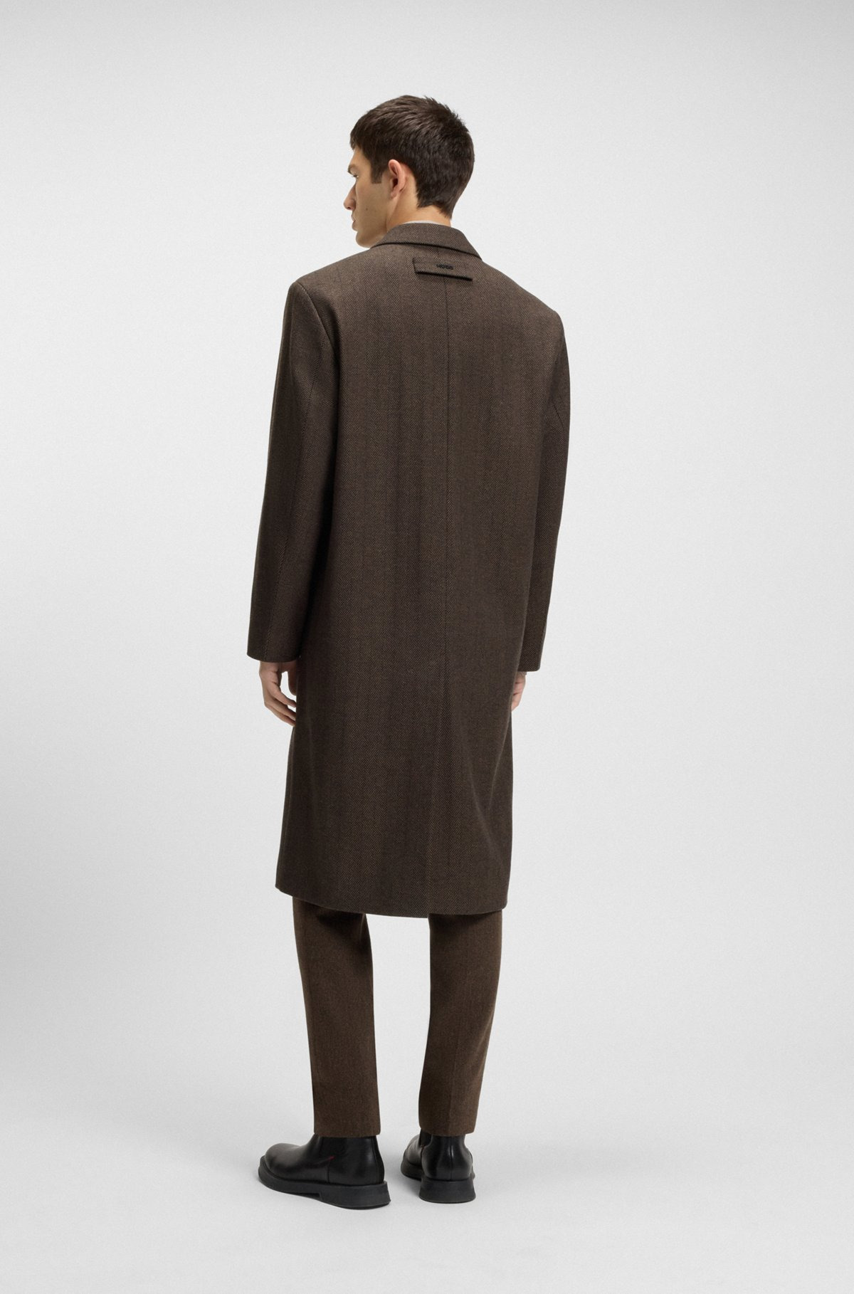 REGULAR-FIT COAT WITH CONCEALED CLOSURE - 5