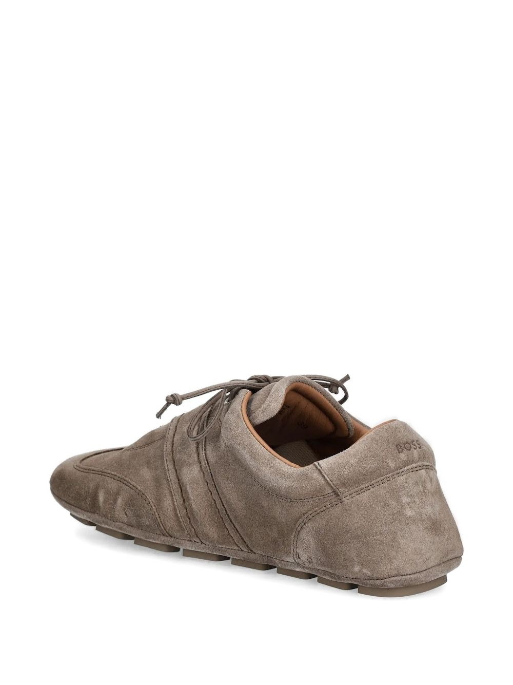 lace-up suede sneakers - 3