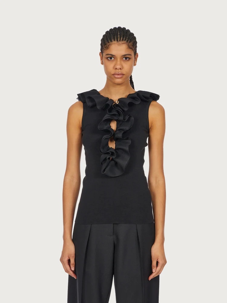 RUFFLE DETAIL TOP - 2