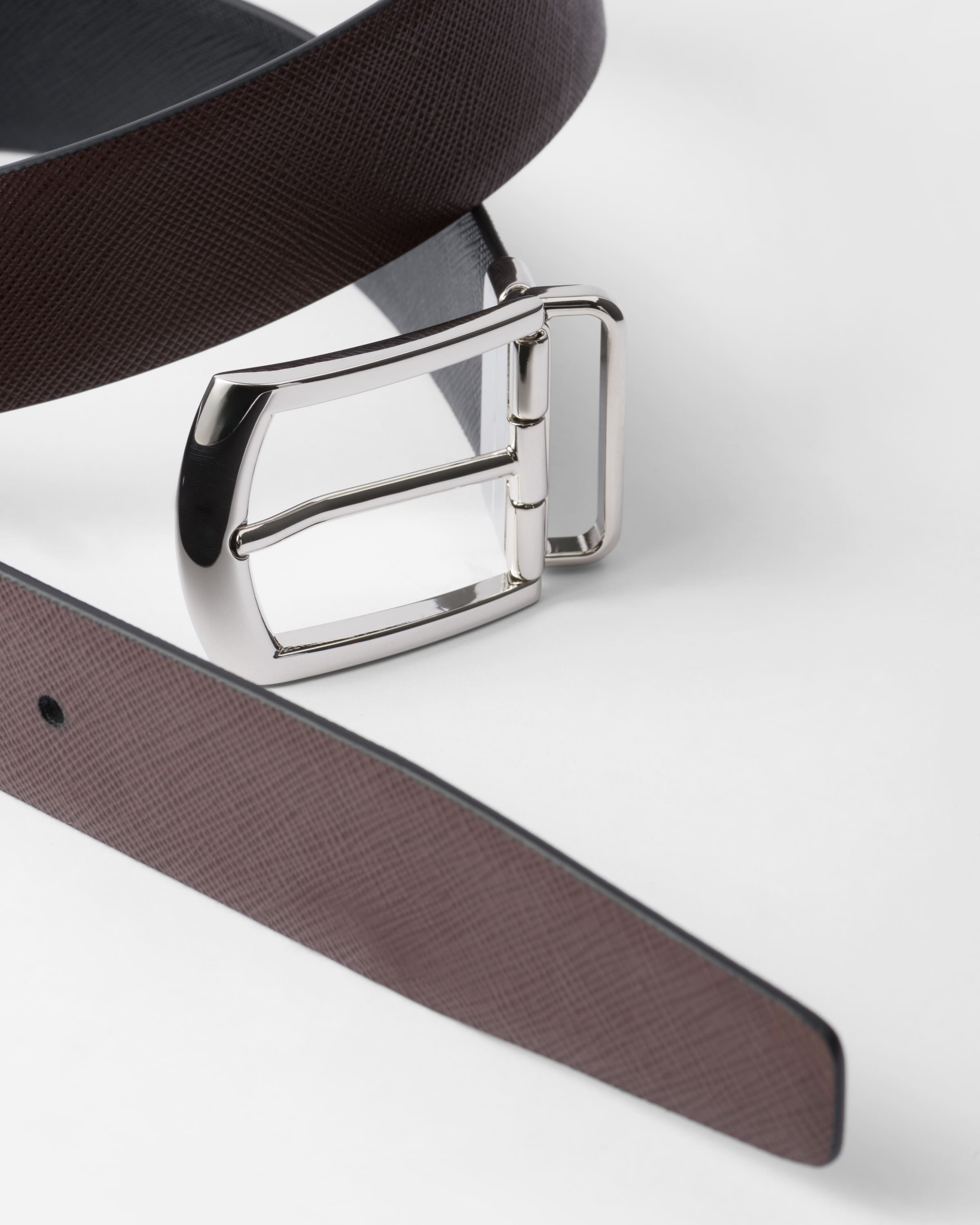Reversible Saffiano leather belt - 2