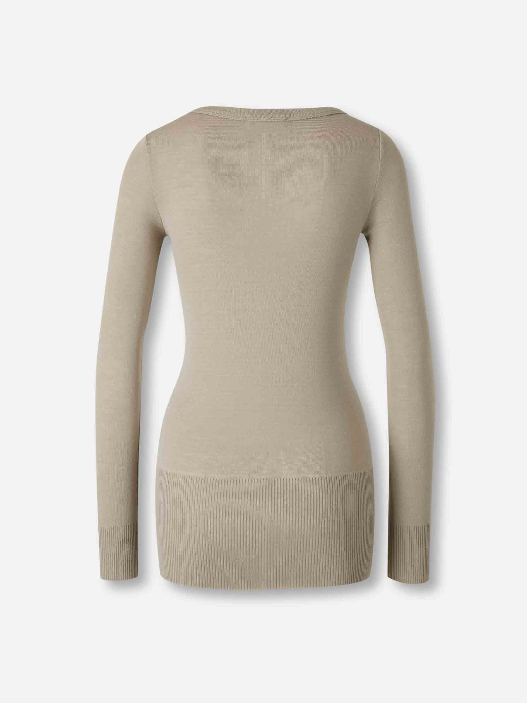 PLAIN KNIT SWEATER - 2
