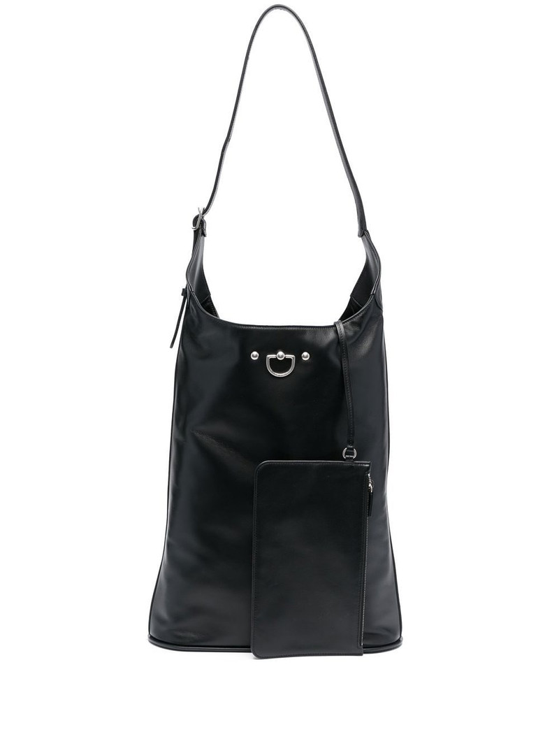 D-ring leather tote bag 1