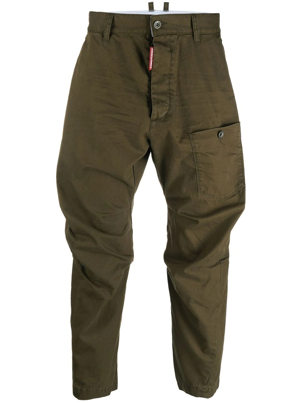 cropped cargo trousers - 1