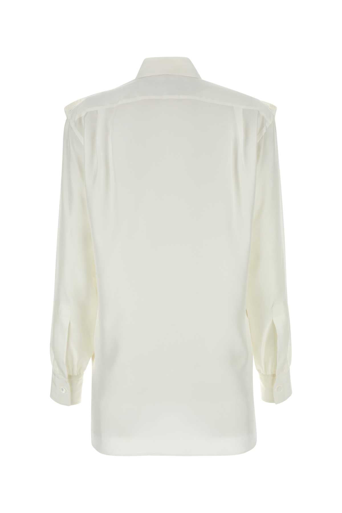 Burberry Women White Silk Shirt - 2