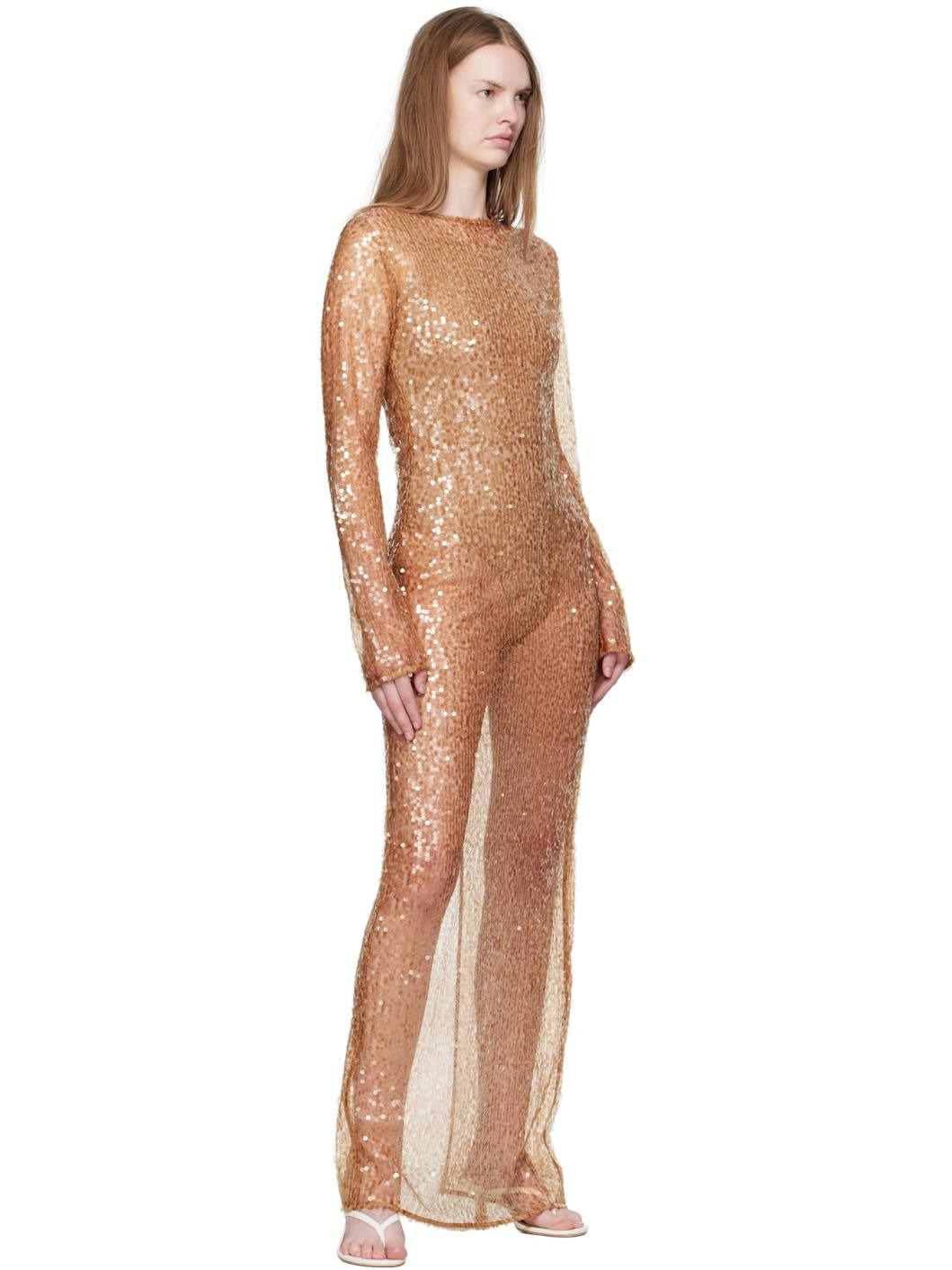 Tan Thom Maxi Dress - 4