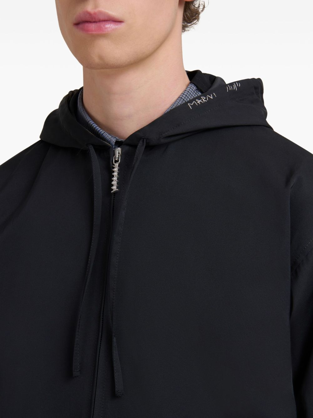 hooded zip-up jacket - 5