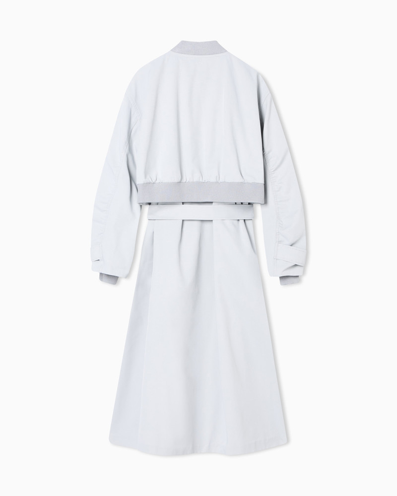 TWO-PIECE EFFECT TRENCH COAT IN WATER-REPELLENT TECHNICAL COTTON 3