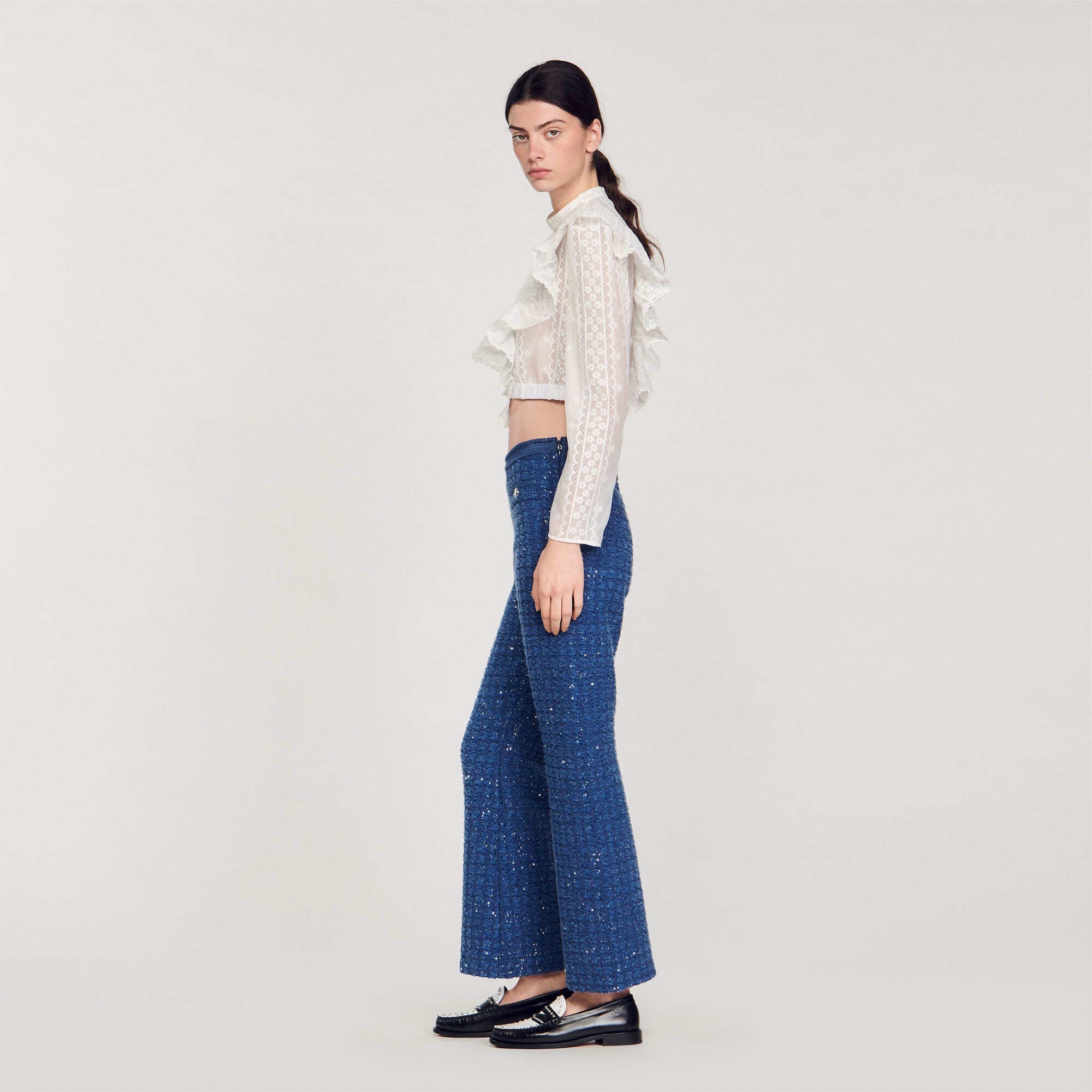 DECORATIVE KNIT TROUSERS - 7