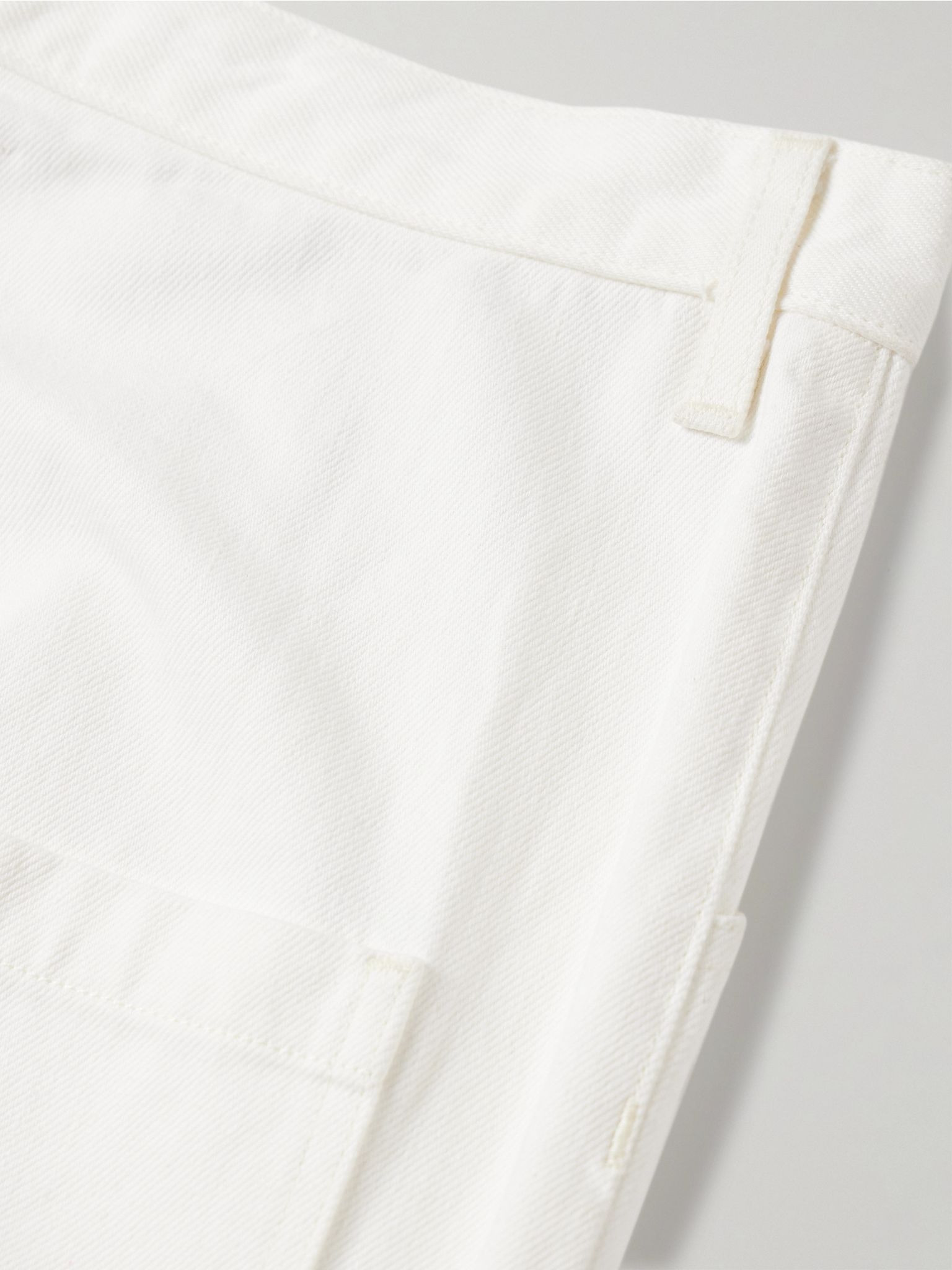 Shon cotton-blend twill tapered pants Cream - 6
