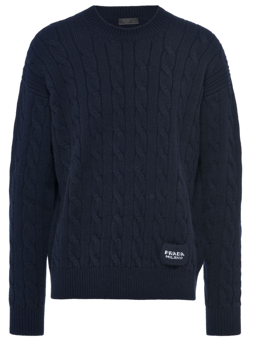 cable-knit cashmere sweater - 1