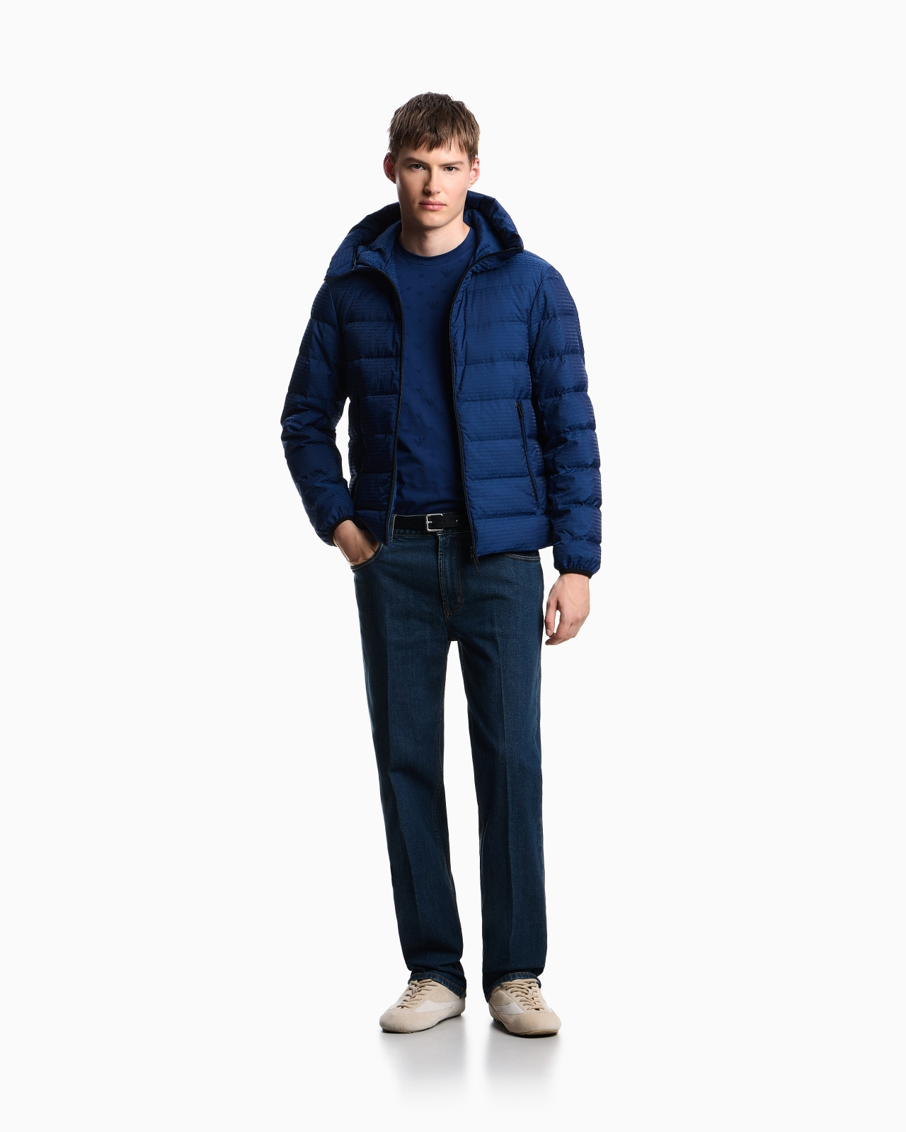J76 STRAIGHT-FIT JEANS IN STRETCH DENIM WITH LOGO POCKET - 2
