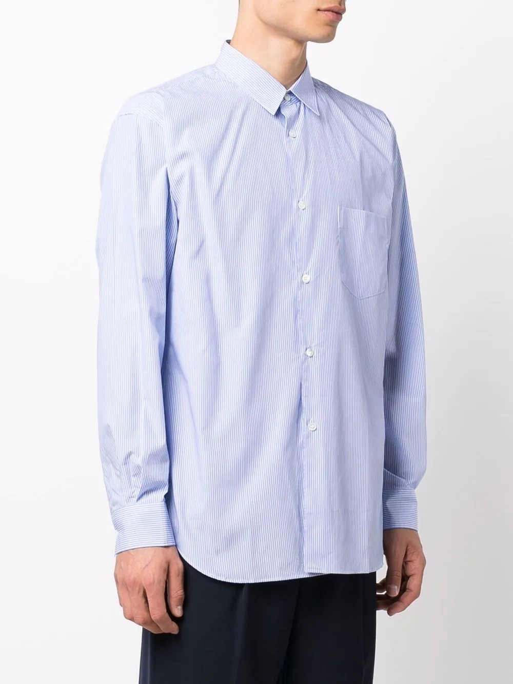 striped poplin shirt - 3