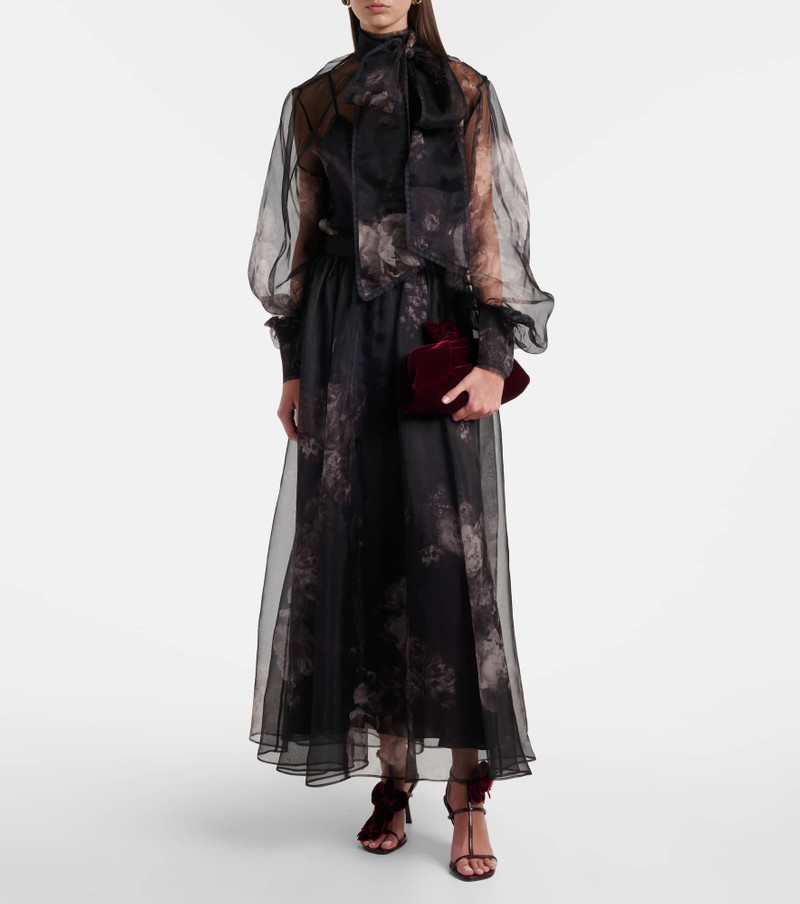 Zimmermann Orchid 85 floral-appliqué velvet sandals outlook