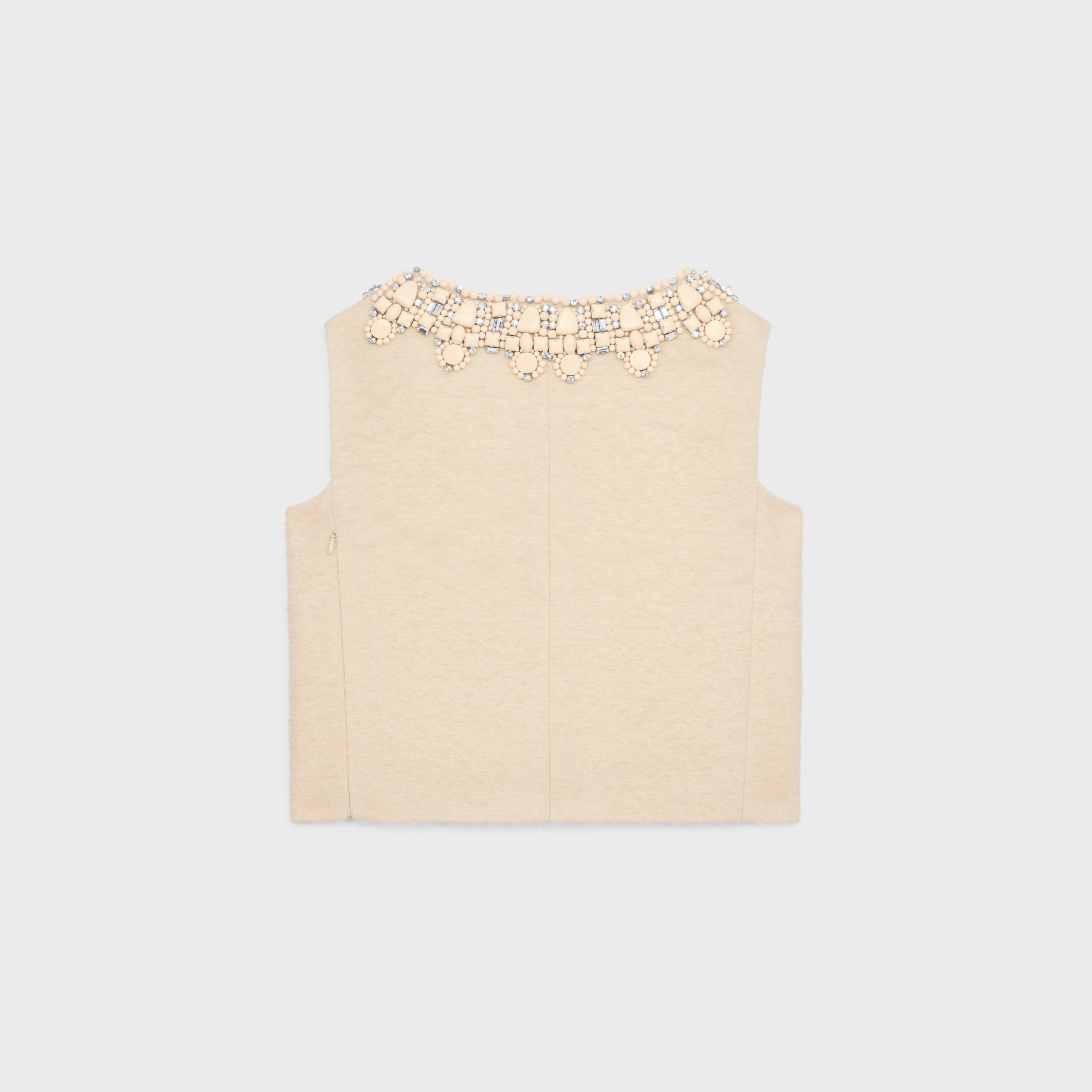 embroidered top in bouclette natté - 2