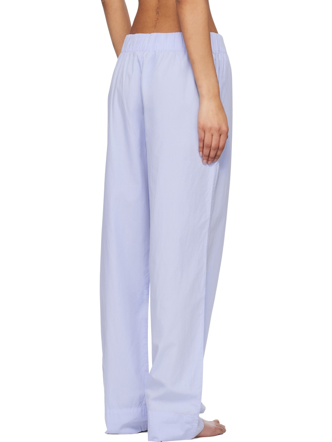 Blue Poplin Pyjama Pants - 3