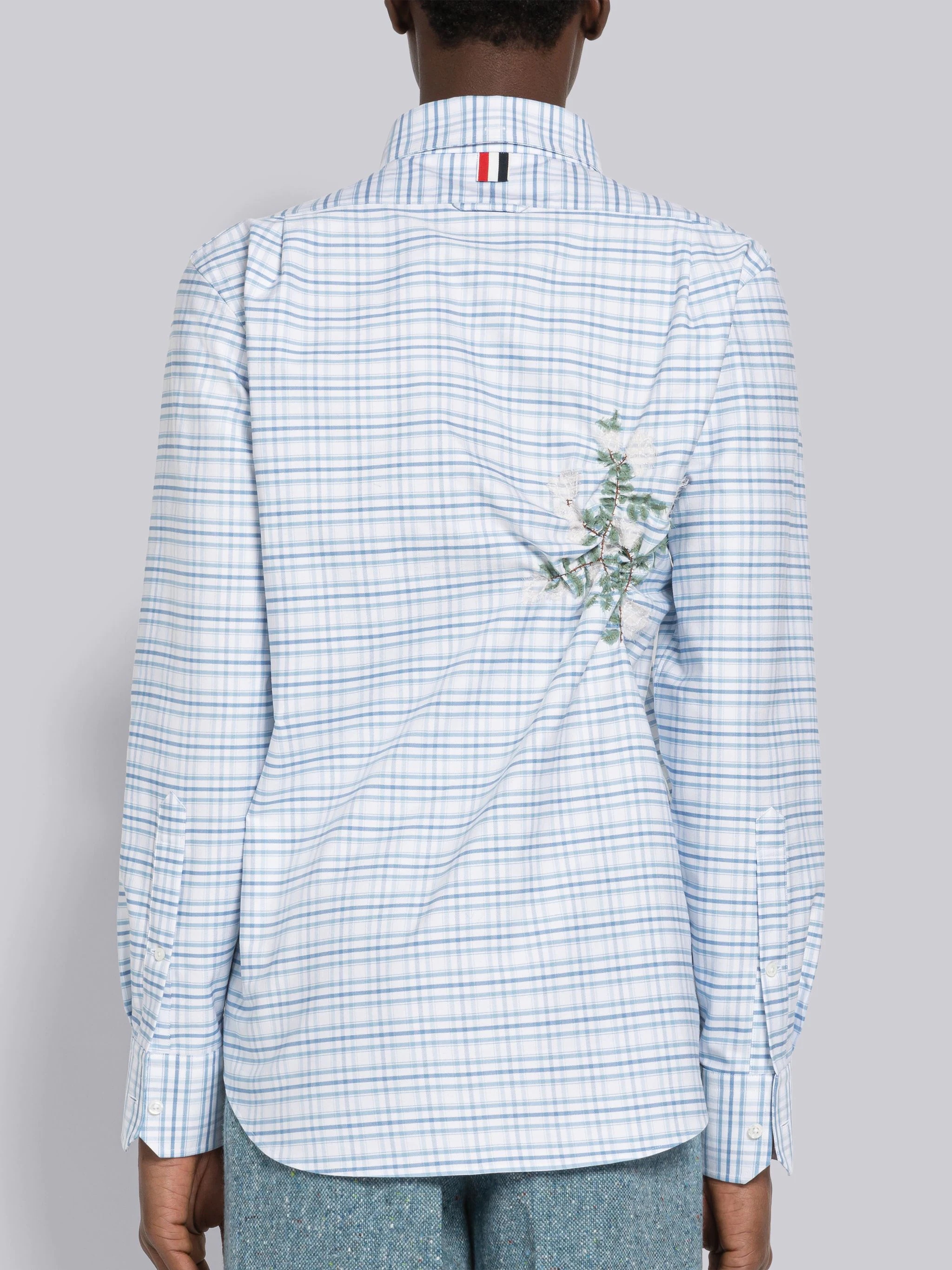 Gathered Blanket Stitch Applique Shirt - 4