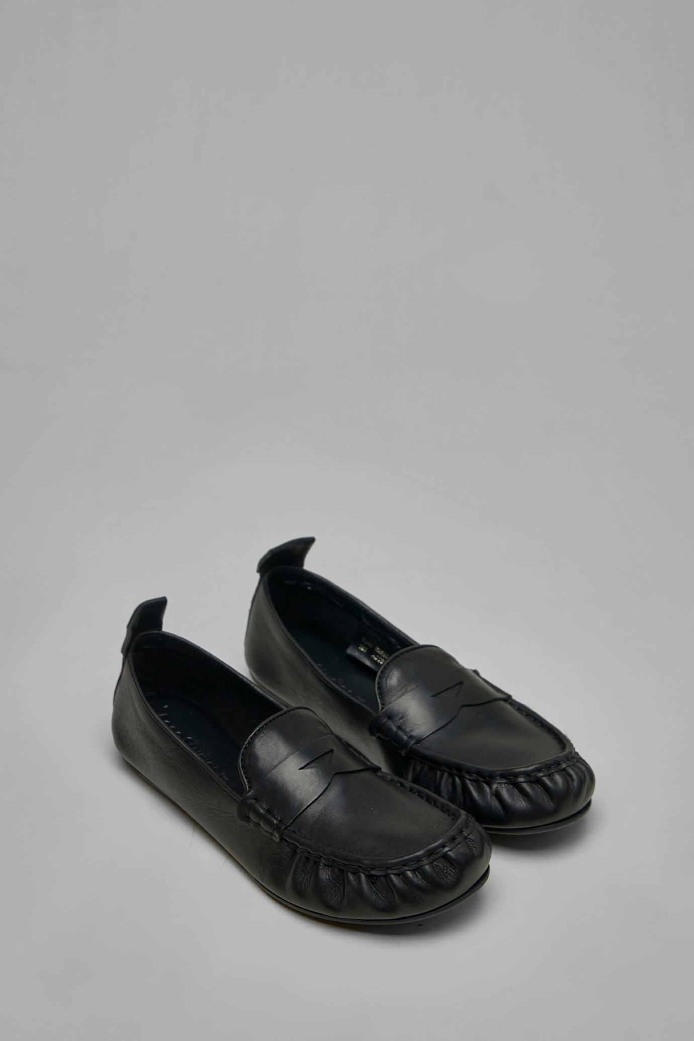 Leather Loafers with Saddle Strap - 2