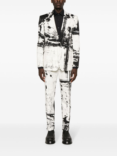 Alexander McQueen graphic-print cigarette trousers outlook