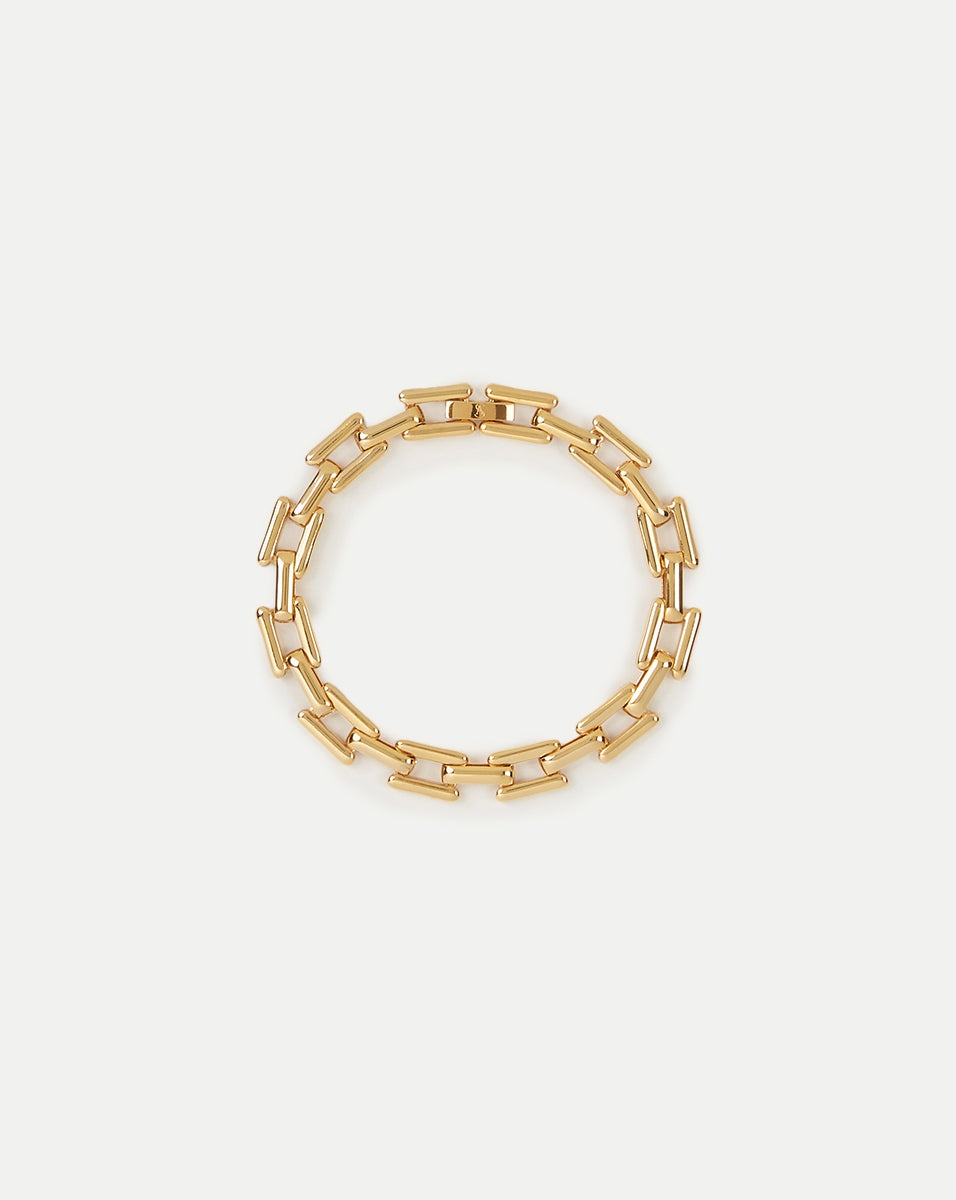 GOLD SQUARE LINK BRACELET - 4