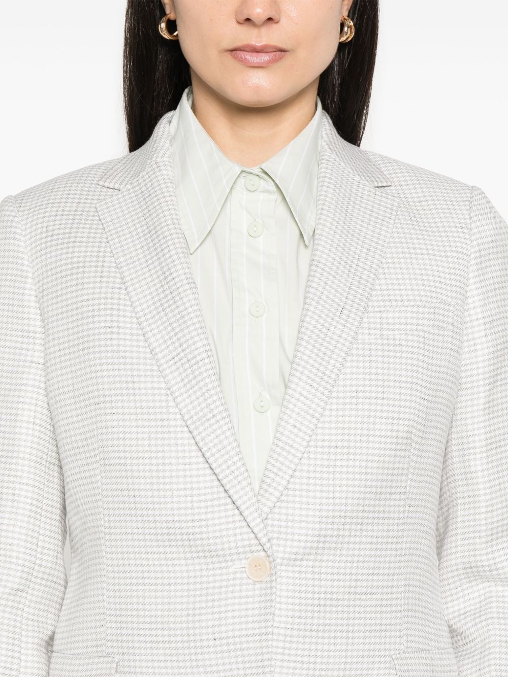 houndstooth-pattern blazer - 5