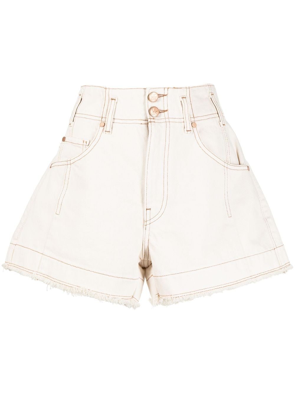 wide-leg high-waisted shorts - 1