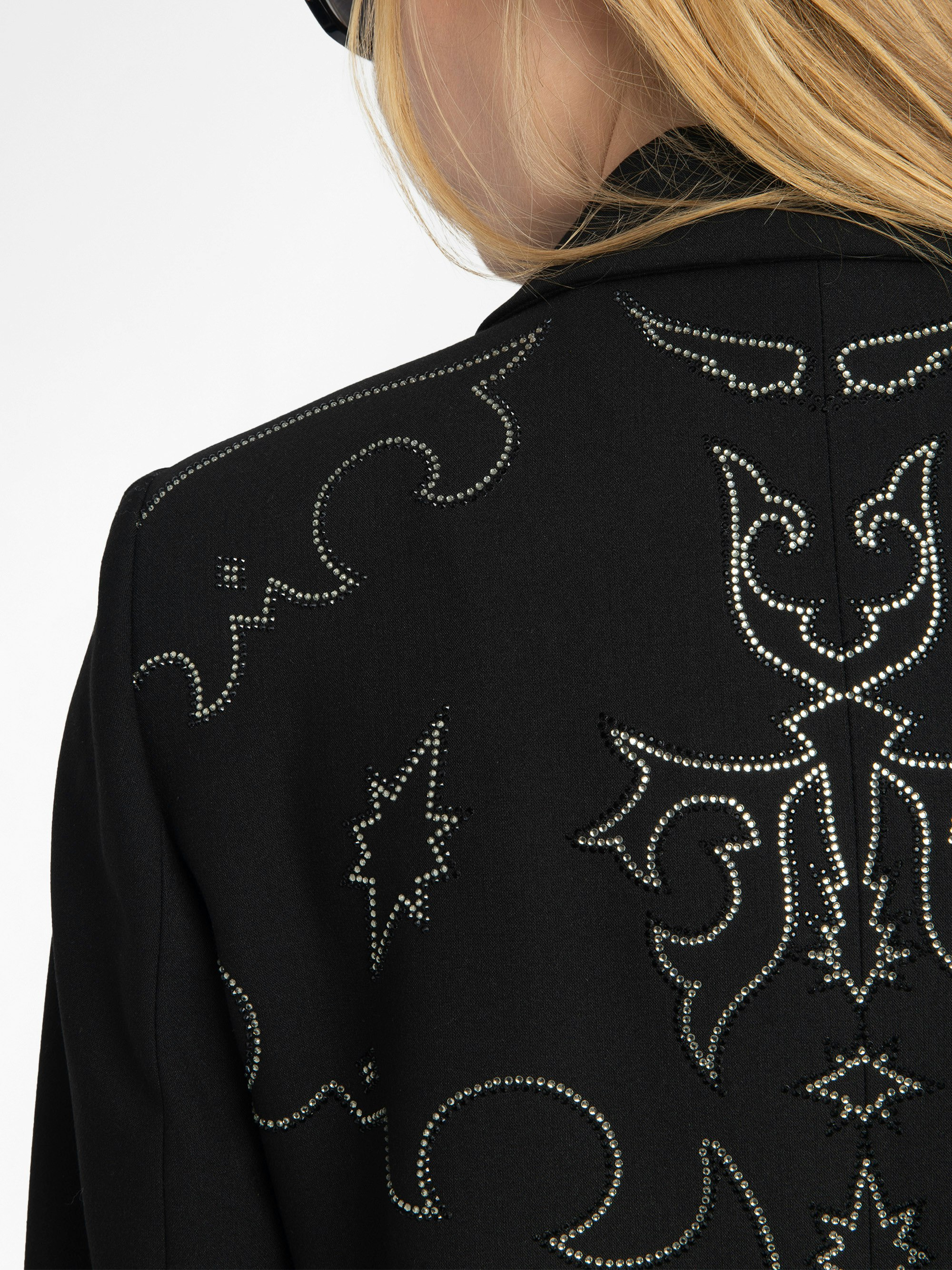 Viva Black Rhinestone Blazer - 7