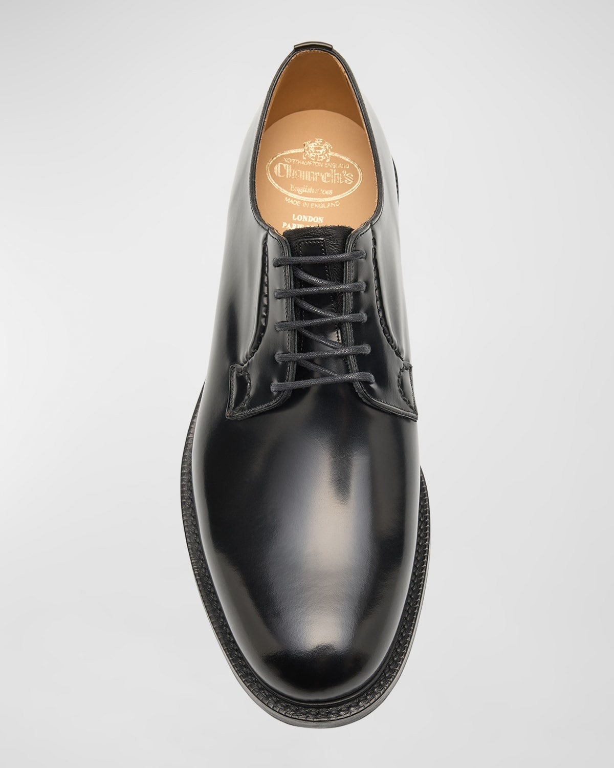 Men's Shannon Polished Leather Derby Shoes - 5