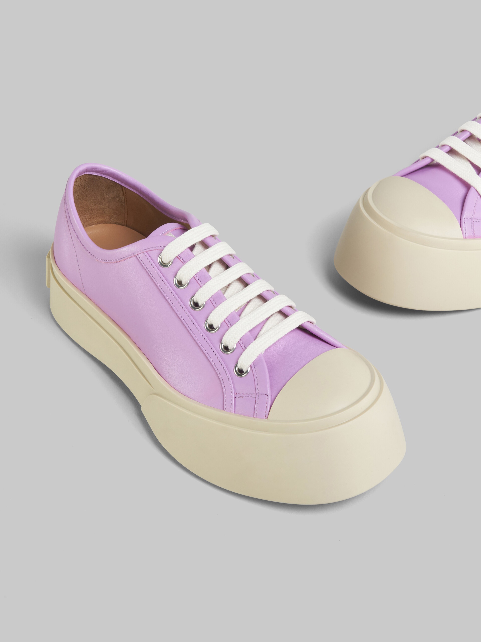 LILAC NAPPA LEATHER PABLO LACE-UP SNEAKER - 5