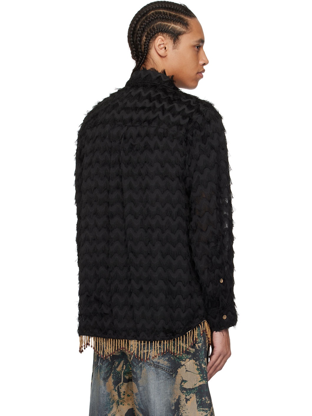 SSENSE Exclusive Bird Shaggy Long Shirt - 3