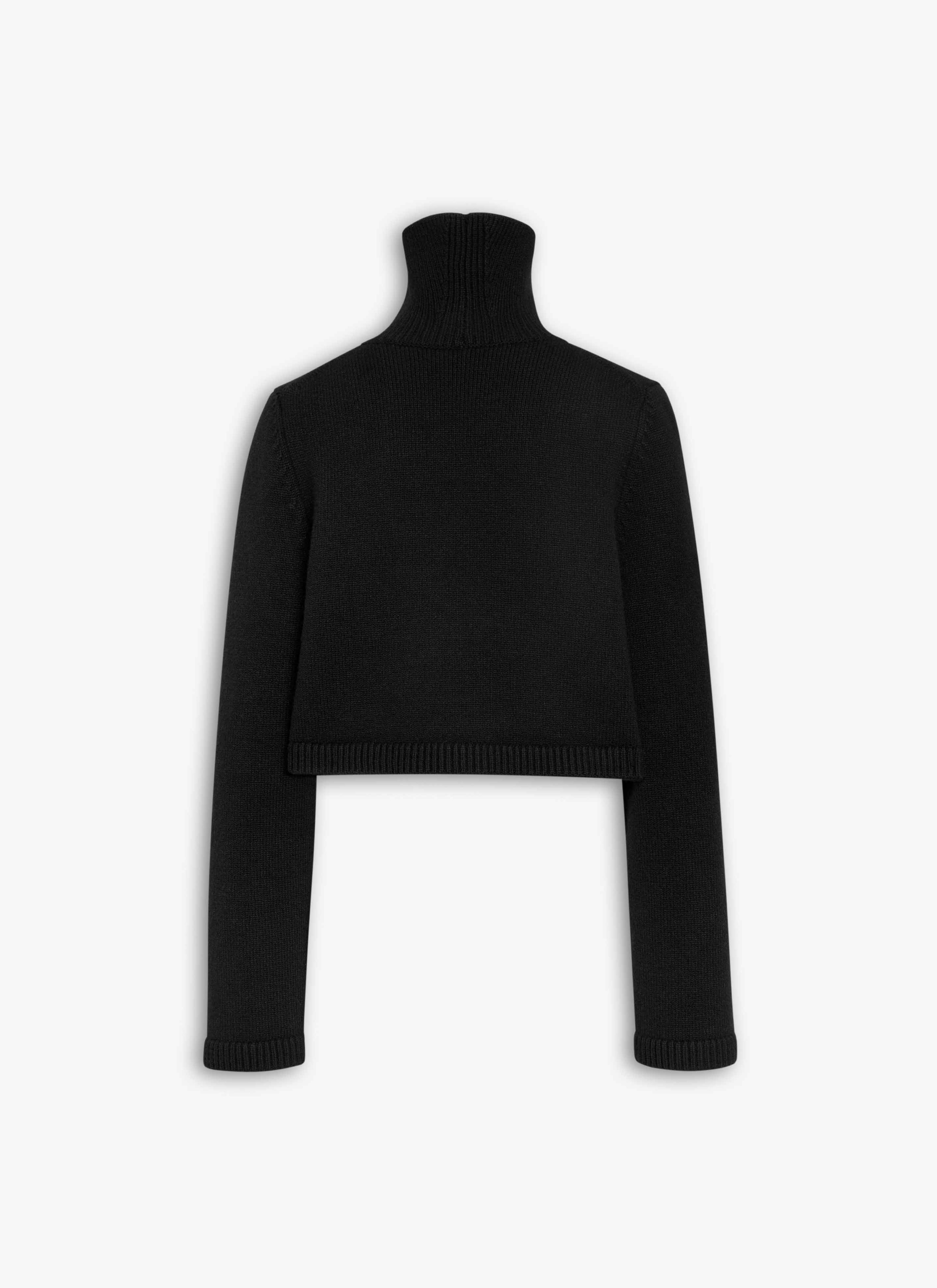 CASHMERE KNIT CROPPED JUMPER - 4