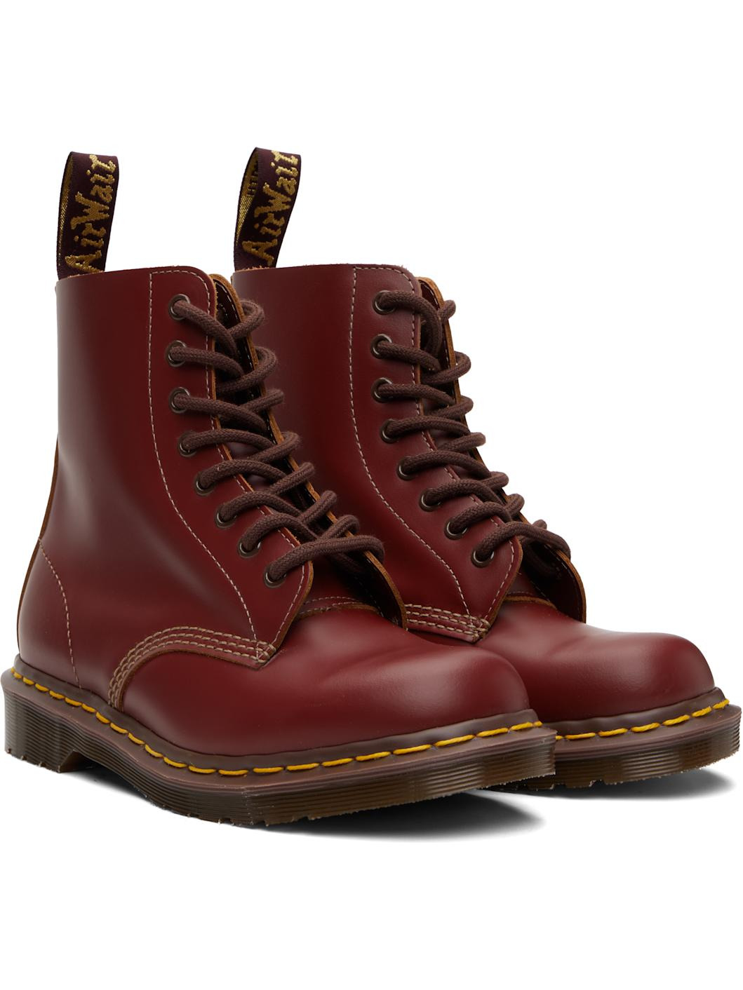 Burgundy 1460 Vintage 'Made In England' Boots - 4