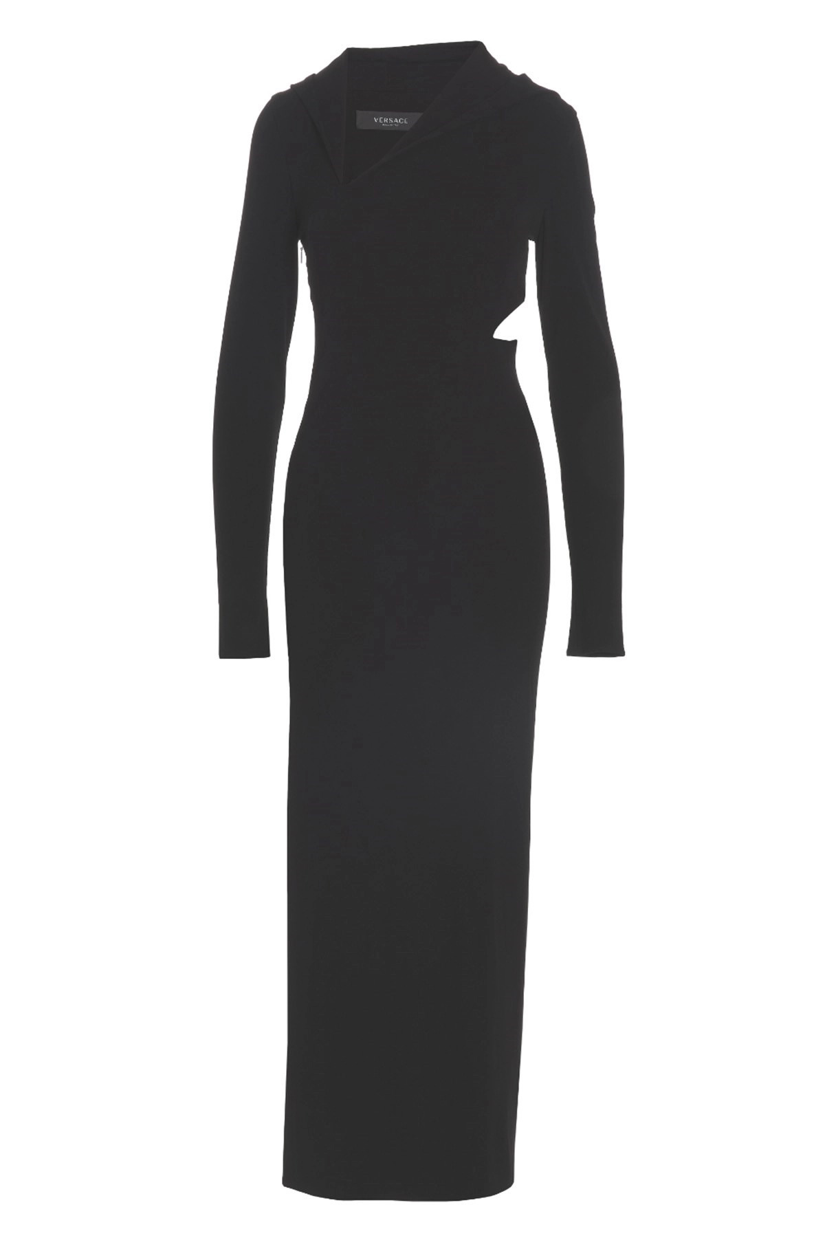 Long cut-out hooded dress - 1