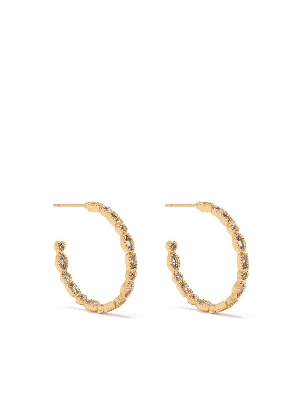 DiamantÃ©-embellished hoop earrings - 1