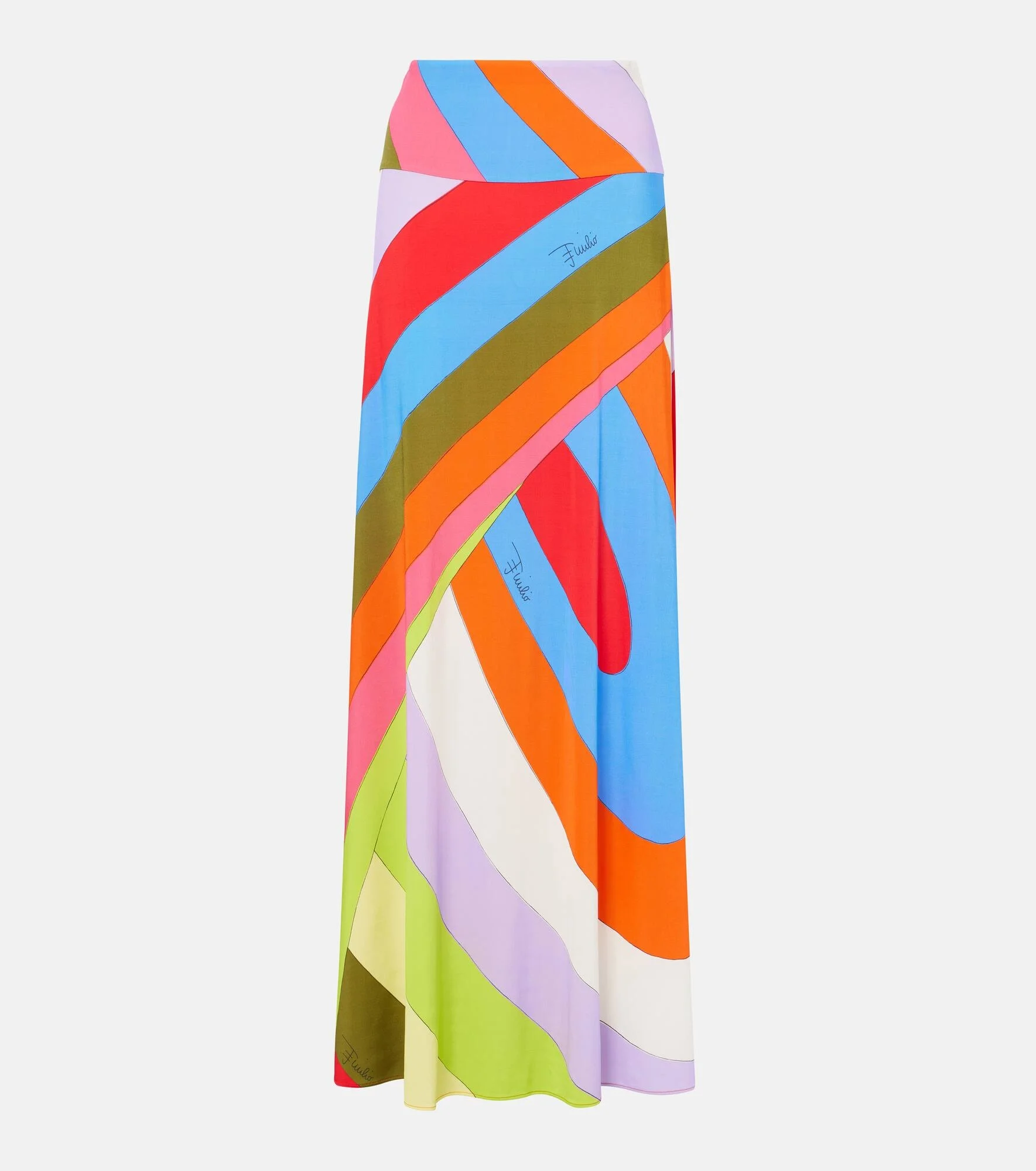Iride jersey satin maxi skirt - 1