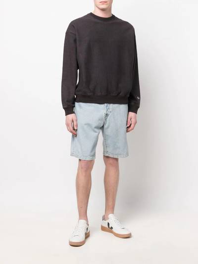 Champion washed crew neck sweatshirt outlook