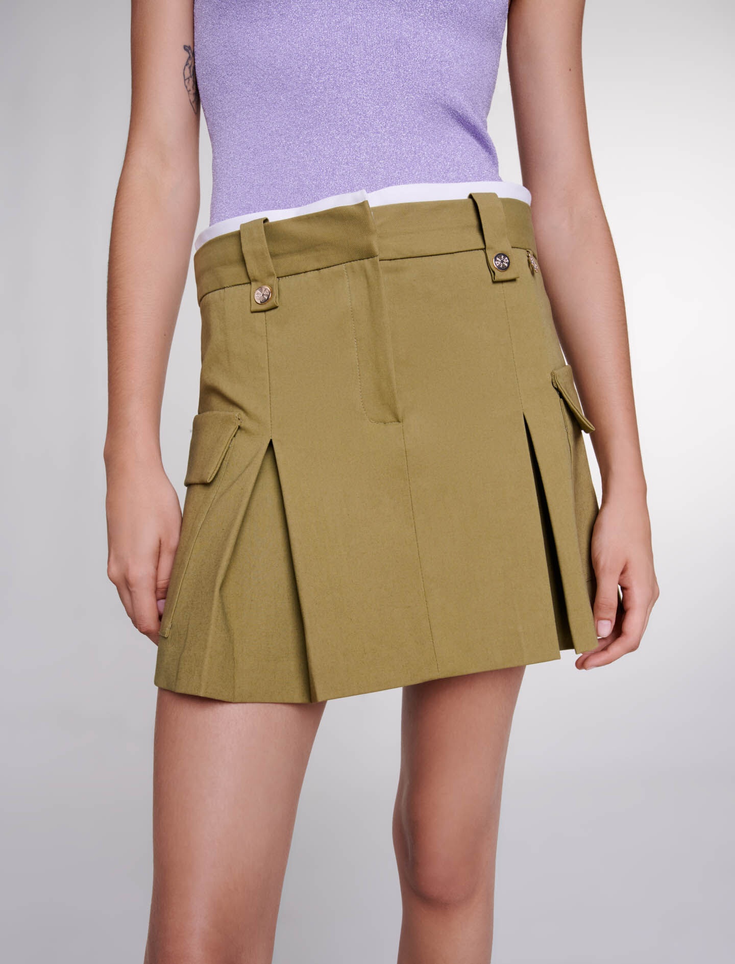 Pleated mini skirt - 6