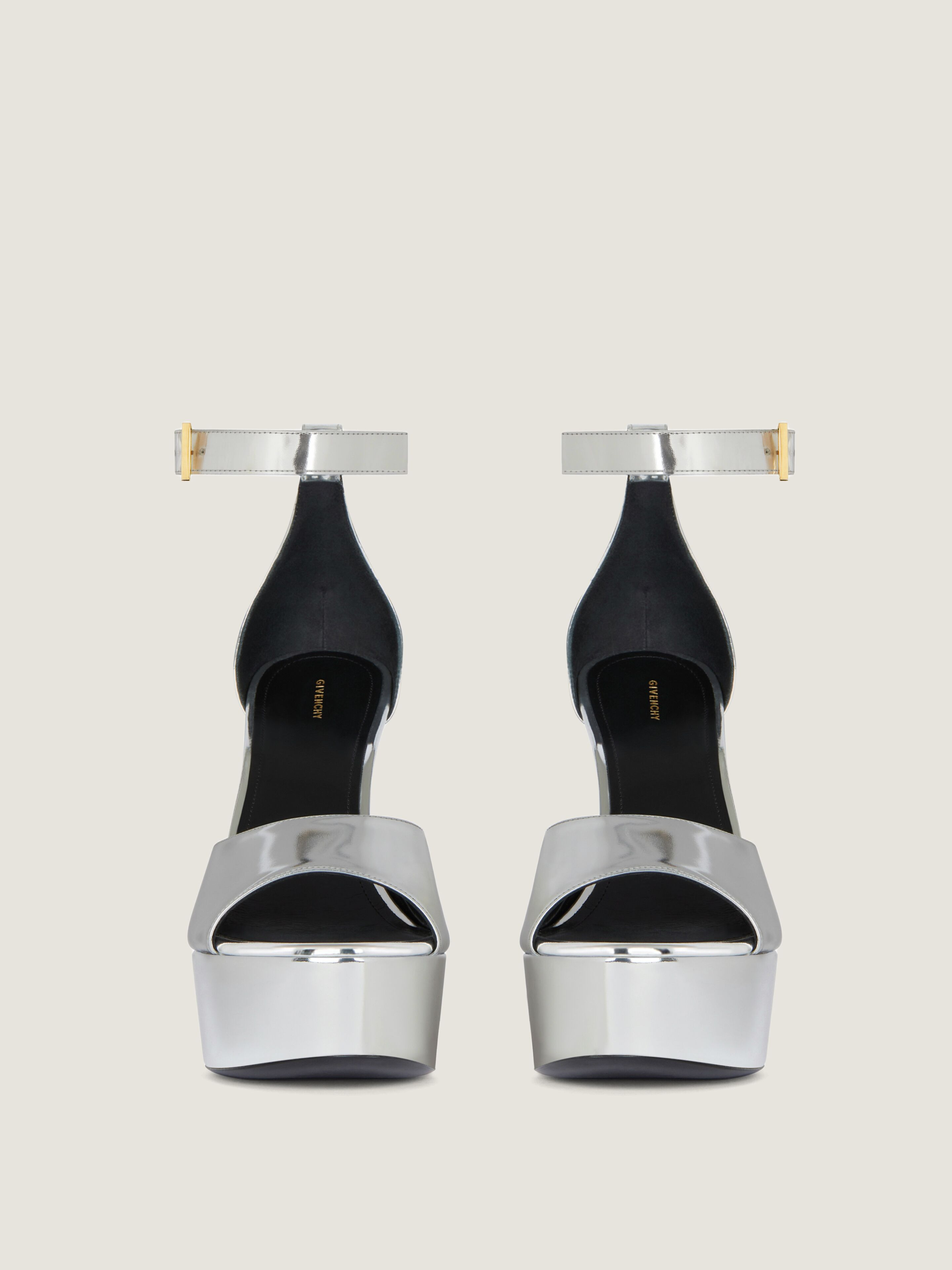 4G LIQUID PLATFORM SANDALS IN PATENT LEATHER - 3