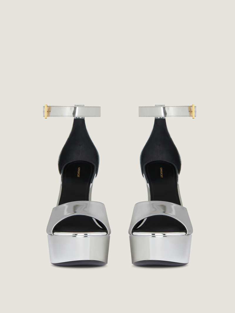 Givenchy 4G LIQUID PLATFORM SANDALS IN PATENT LEATHER outlook
