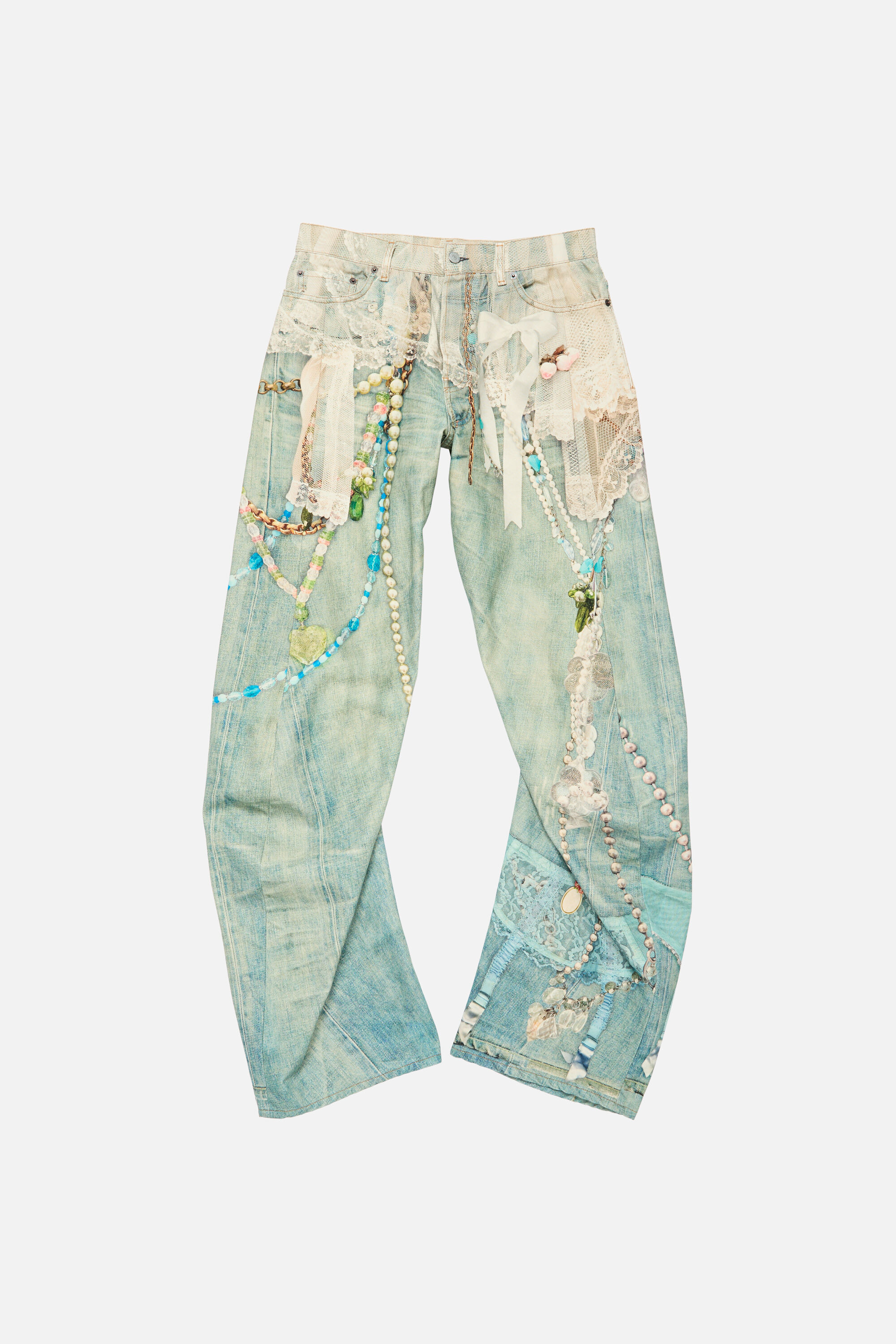 Loose fit jeans - 2006 - White/green - 1