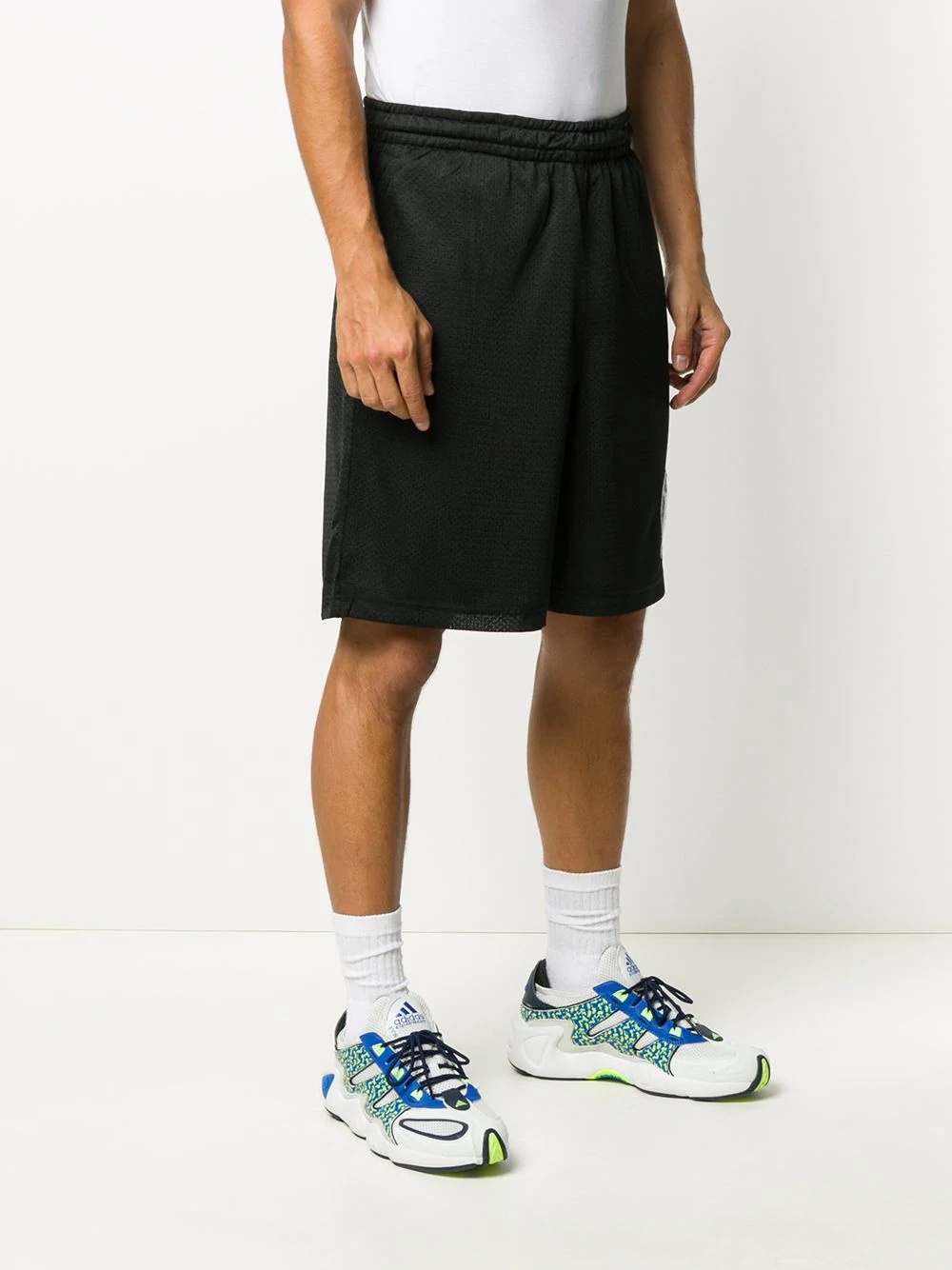 embroidered logo track shorts - 3