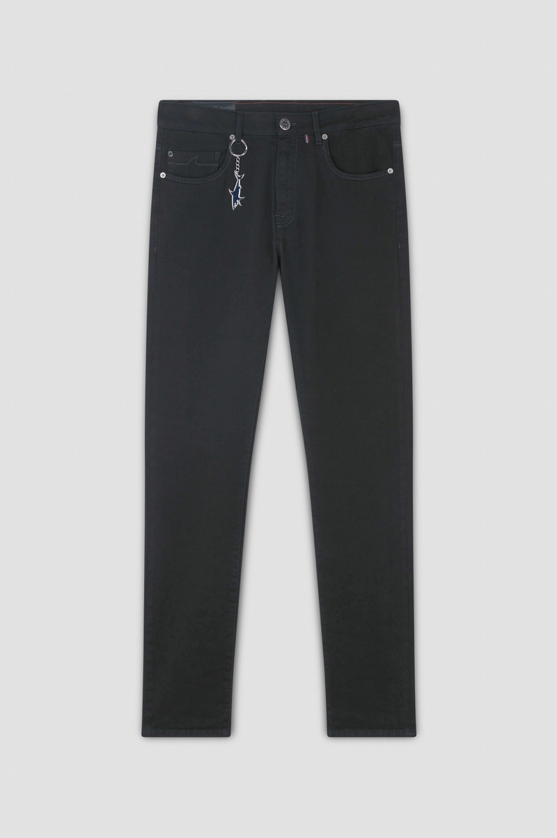 BLACK RIVET JEANS IN ORGANIC STRETCH DENIM 1